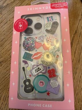Skinnydip London Clear Sticker-Graphic Phone Case — Pink Accents